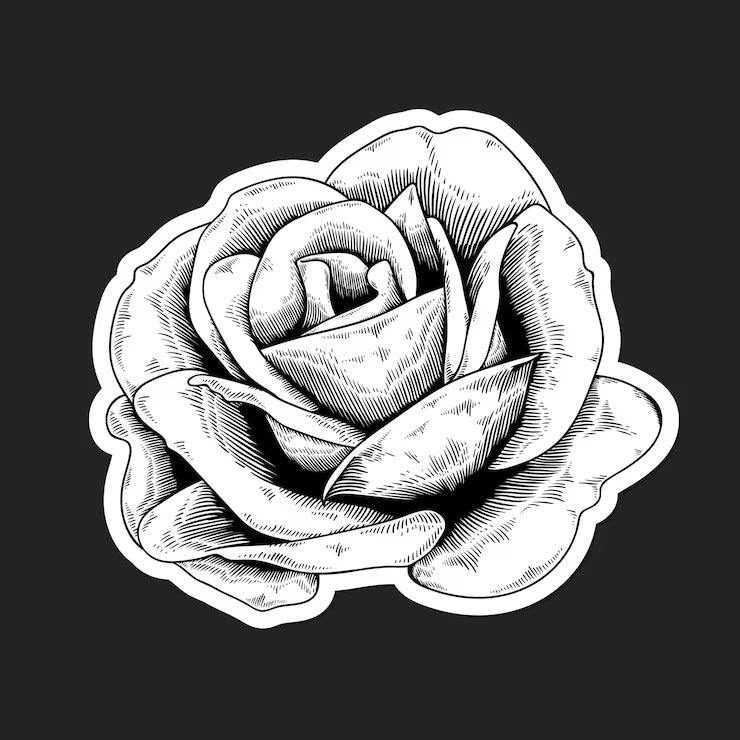 Free Vector black and white  Die Cut Vinyl Decal