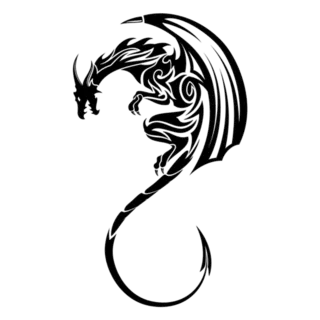 Winged Dragon Tattoo Sticker Die Cut Vinyl Decal