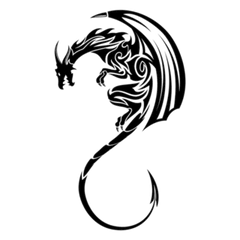 Winged Dragon Tattoo Sticker Die Cut Vinyl Decal