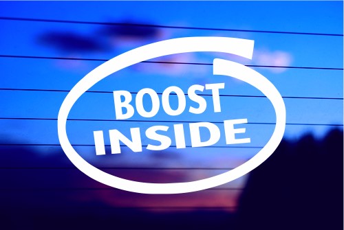Boost Inside vinyl die cut decal for cars trucks laptops windows
