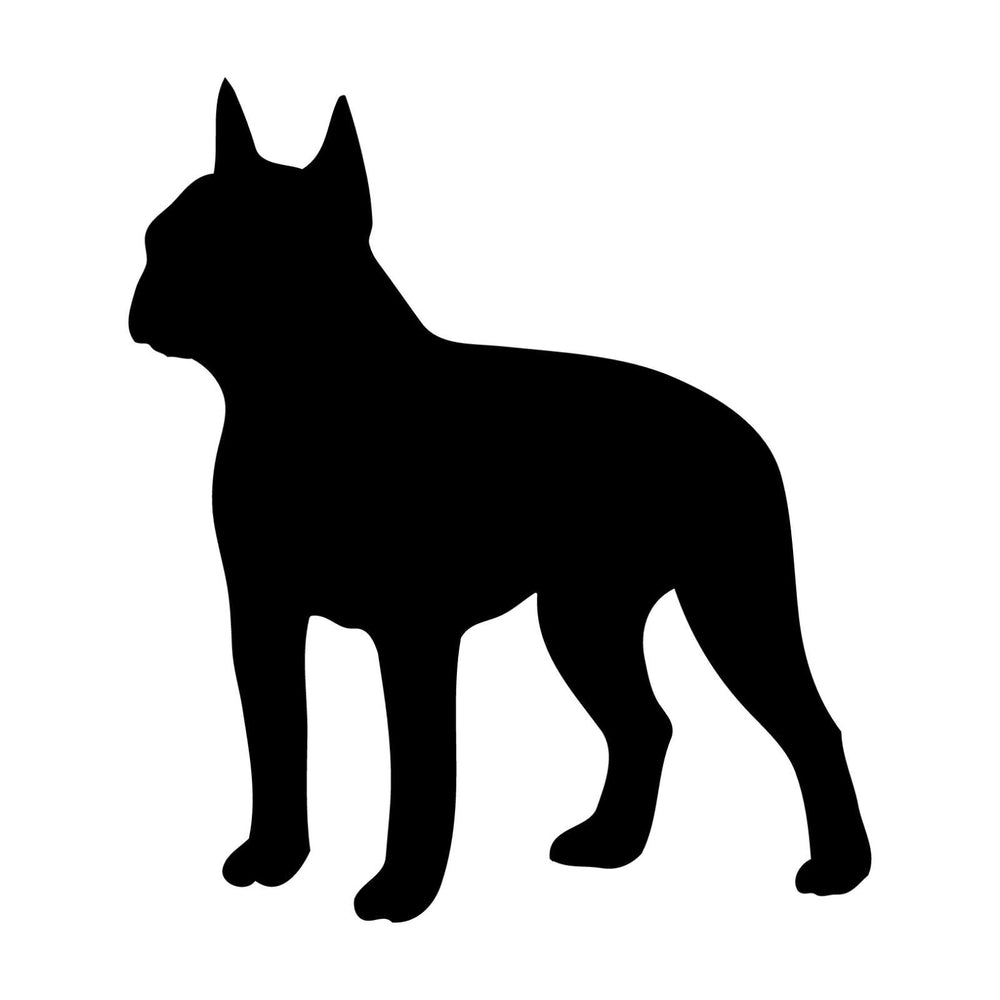 boston‑terrier‑vinyl‑sticker black die cut decal for vehicle windows laptops