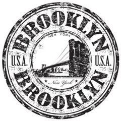 Brooklyn New York Black Grunge Rubber Stamp Sticker Die Cut Vinyl Decal