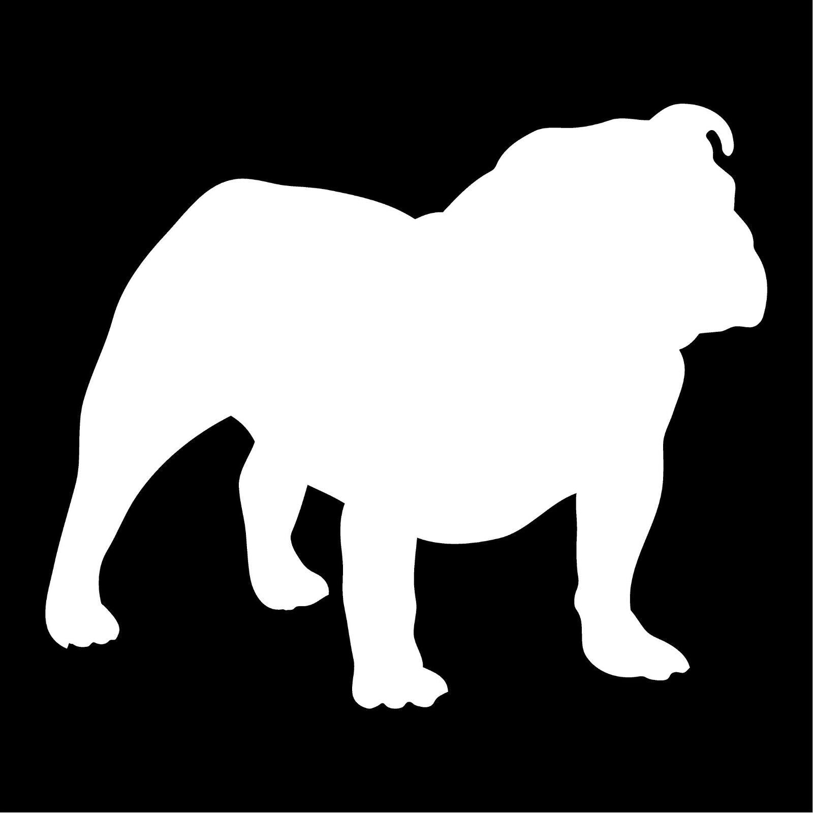 bulldog-vinyl-sticker white waterproof for cars trucks laptops