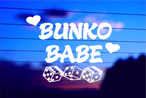 Bunko Babe vinyl die cut decal for cars trucks laptops windows