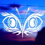 Butterfly Eyes vinyl die cut decal for cars trucks laptops windows