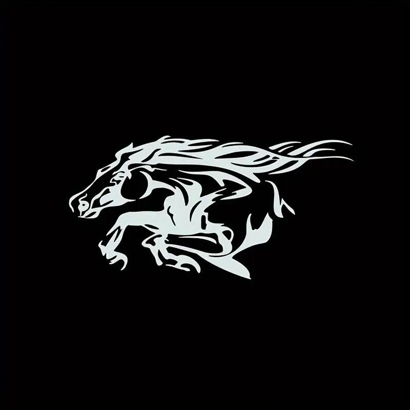 tribal horse running car Die Cut Vinyl Decal