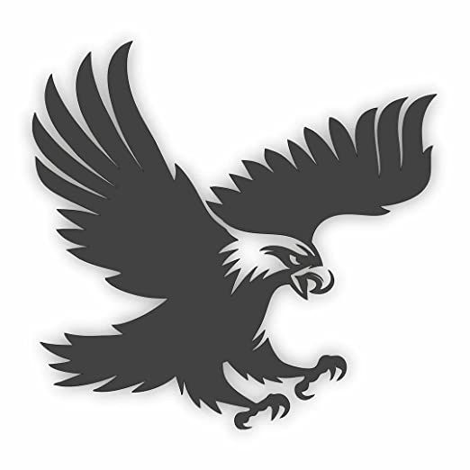 CVANU Black Fly Eagle Nice & Trendy Look Exterior Car Die Cut Vinyl Decal