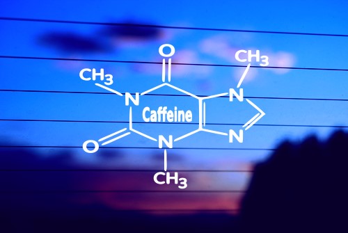 Caffeine molecule vinyl die cut decal for cars, trucks, windows, and laptops