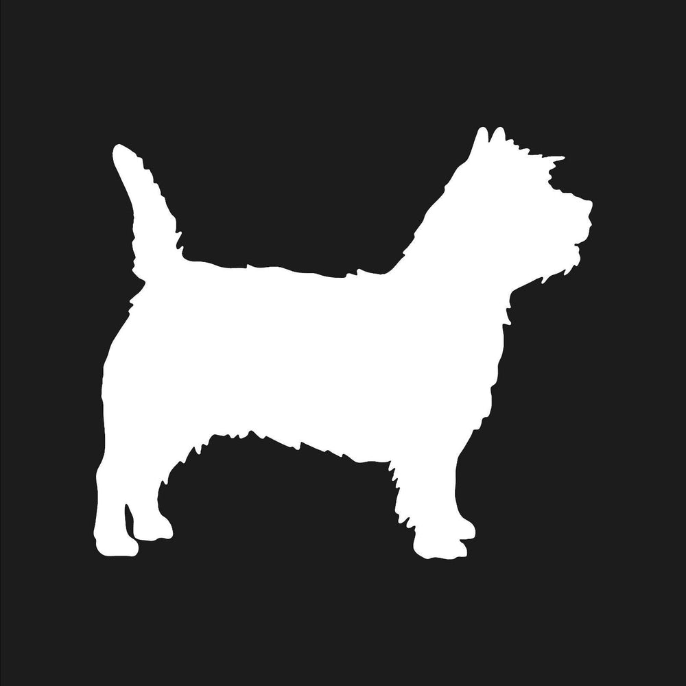 cairn terrier vinyl dog decal white die cut vinyl sticker for vehicles windows laptops