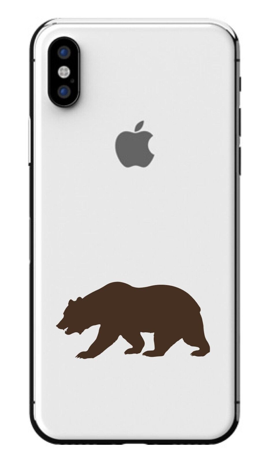 california bear vinyl decal applied on car bumper window smooth surface
