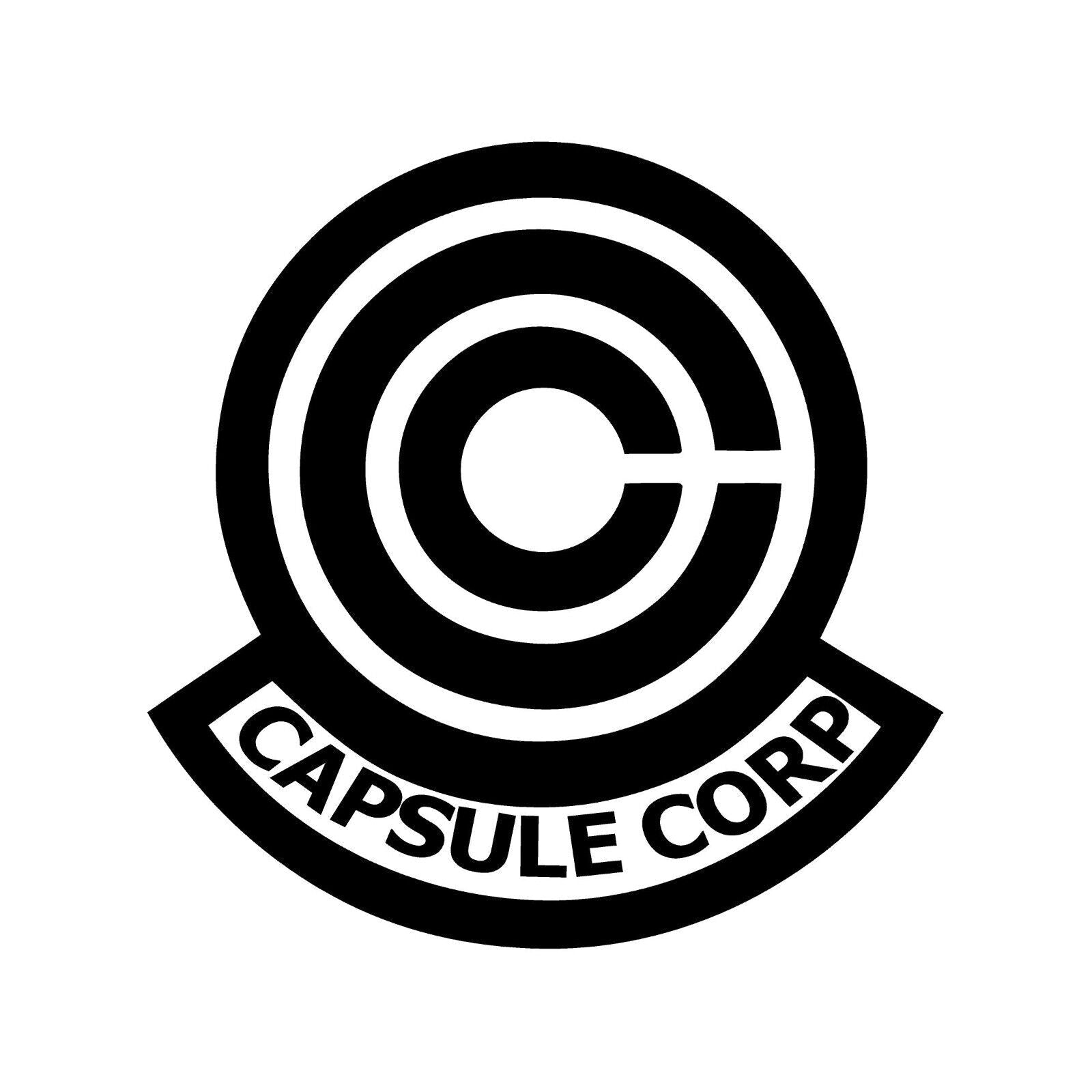 capsule‑corp‑vinyl‑sticker black die cut decal for vehicle windows laptops