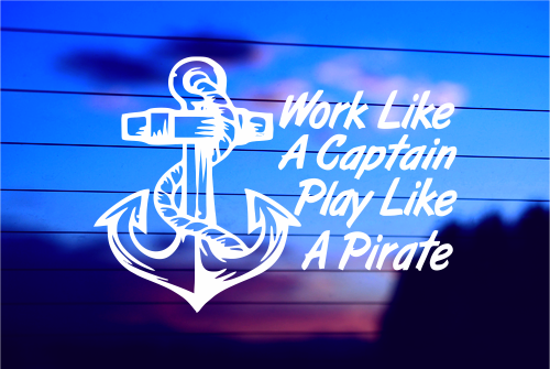 captain pirate vinyl decal
