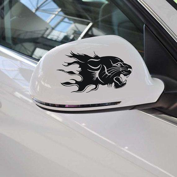 Car Side Mirrors Panther Die Cut Vinyl Decal
