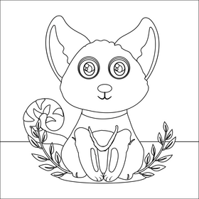 Cartoon cat black and white  Die Cut Vinyl Decal