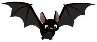 Cartoon Illustration Of Cute Friendly Black Bat Sticker Die Cut Vinyl Decal