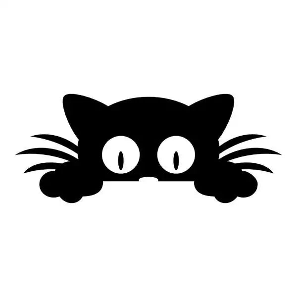 Cat Peeking Die Cut Vinyl Decal