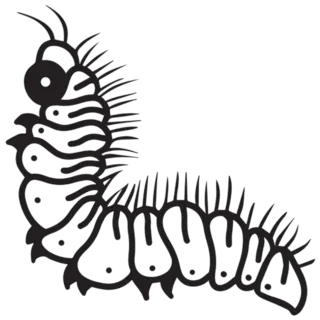 Caterpillar Graphic Illustration Sticker Die Cut Vinyl Decal