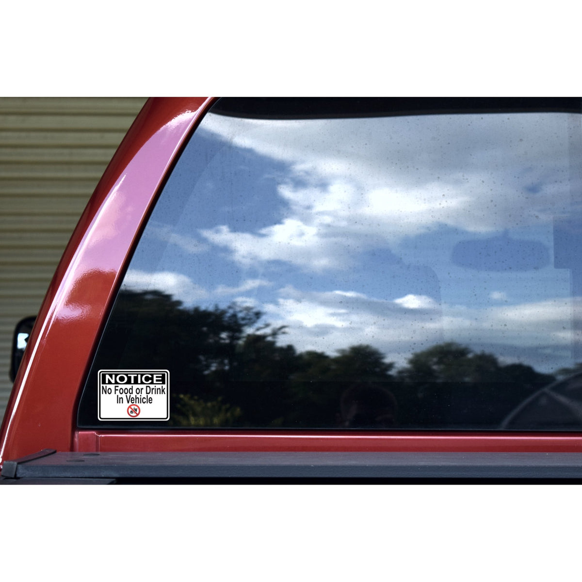 Symbol No Food or Drink in Vehicle Stickers  Die Cut Vinyl Decal/ Bumper For Windows, Cars, Trucks, Laptops, Etc.