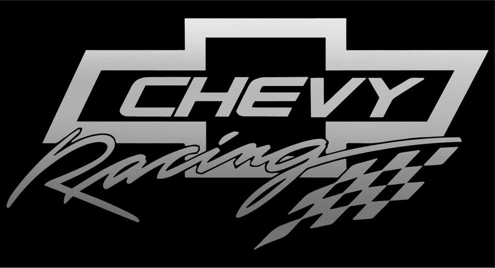 chevy‑racing‑logo‑vinyl‑sticker‑truck‑smooth‑surface