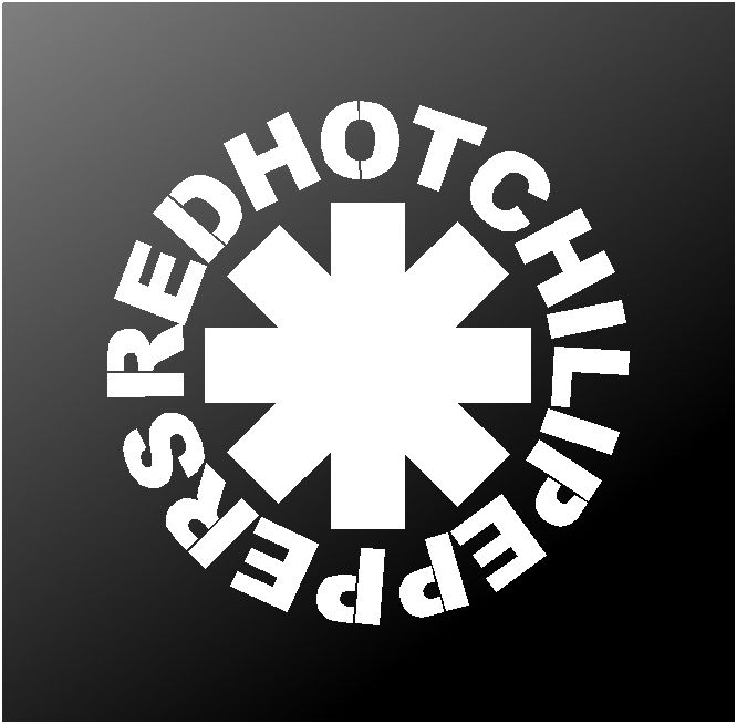chili‑peppers‑band‑vinyl‑sticker white waterproof for cars trucks laptops