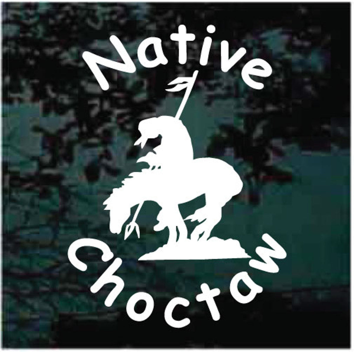 choctaw‑warrior‑vinyl‑car‑decal‑die‑cut‑sticker