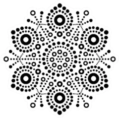 Christmas Black Snowflake Dot Art Sticker Die Cut Vinyl Decal