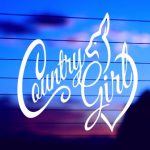 Country Girl Deer Head Vinyl Decal