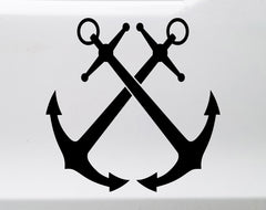 Anchor Illustration Flower Sticker Die Cut Vinyl Decal