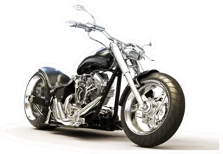 Custom Black Motorcycle On A White Background Sticker Die Cut Vinyl Decal