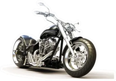 Custom Black Motorcycle On A White Background Sticker Die Cut Vinyl Decal