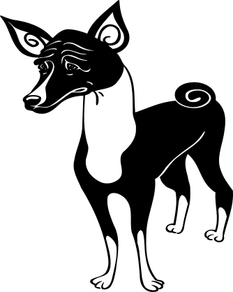 Cute Basenji Dog Sticker Die Cut Vinyl Decal