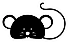 Cute Black Rat Sticker Die Cut Vinyl Decal