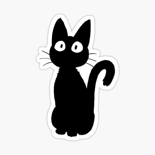 Jiji Sticker, Black Cat   Die Cut Vinyl Decal
