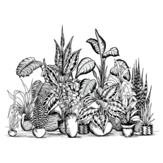 Various House Plants Sticker Die Cut Vinyl Decal