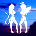 devil-angel-silhouette-vinyl-decal-on-car-window-bumper