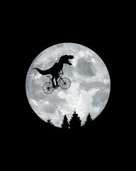 Bike Sticker Design Girl Walking Dinosaur Decals  |  Die Cut Vinyl Decal