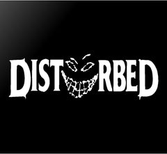 disturbed‑band‑vinyl‑sticker  white die cut decal for vehicle windows laptops