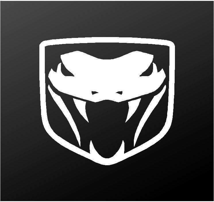 dodge‑viper‑fangs‑vinyl‑sticker‑decal‑car‑window‑laptop