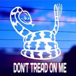 Don’t Tread On Me patriotic vinyl die cut decal for cars trucks