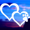 double-heart-paw-print-vinyl-decal-on-car-window-bumper