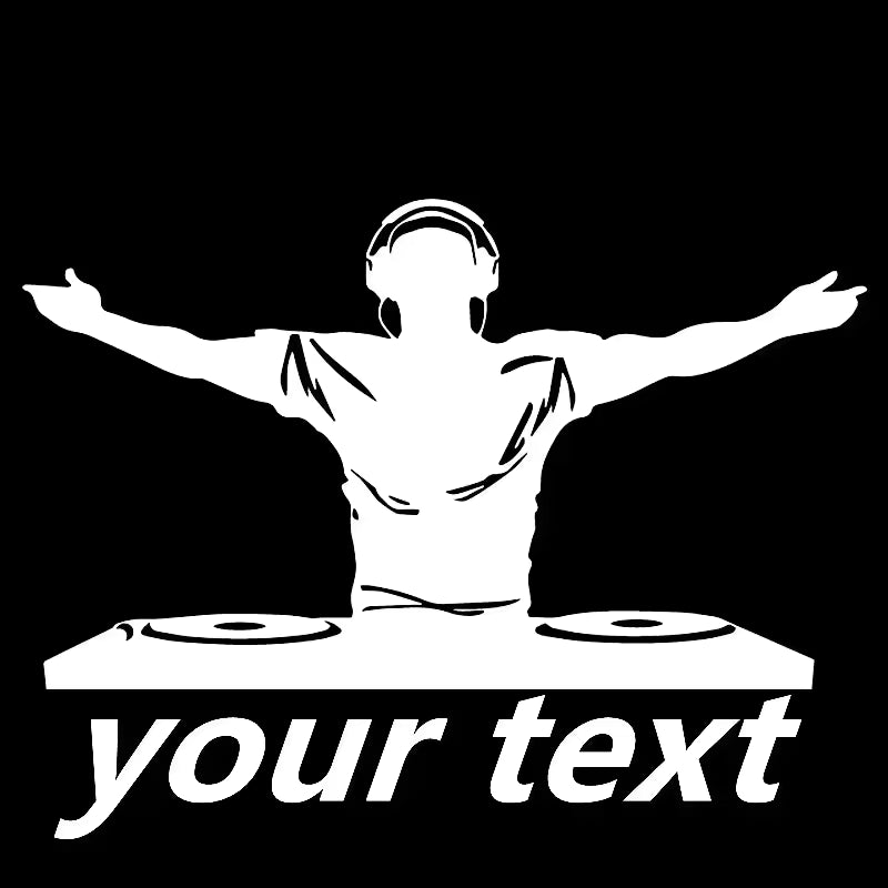 Fashion DJ Music Personalized Car  PVC Bumper Windshield Accessory Laptop Motorcycle Decoration Auto Decal Customizable  Die Cut Vinyl Decal