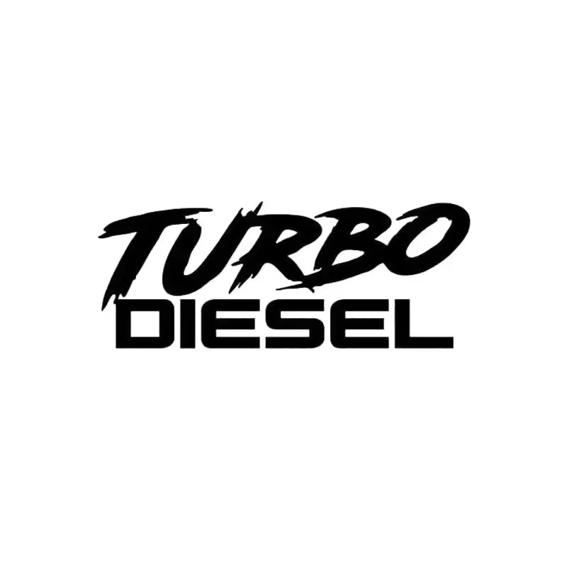 TURBO DIESEL Car Sticker Decal Funny Boosted Vinyl Black Silver  Die Cut Vinyl Decal