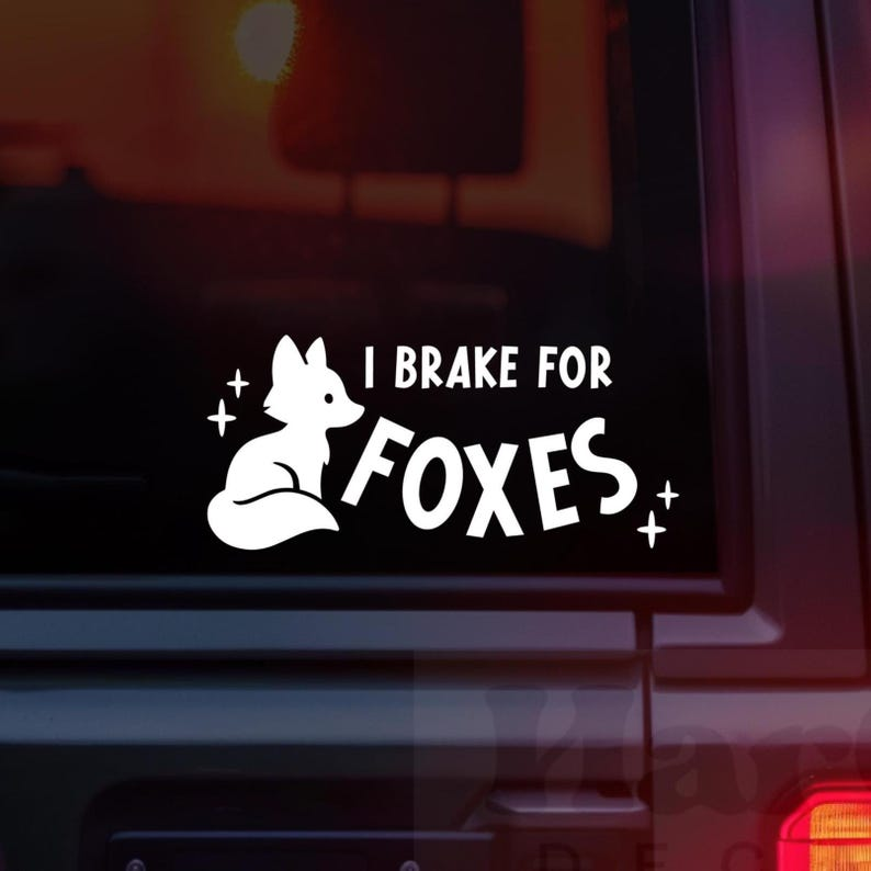 Fox Lover Gift, Fox Car Decal Die Cut Vinyl Decal