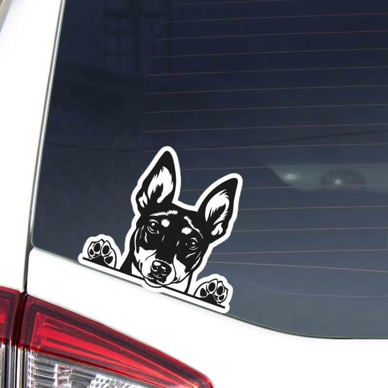 Toy Fox Terrier Car Decal Die Cut Vinyl Decal
