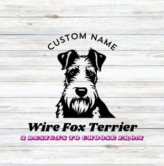 Wire Fox Terrier Car Decal Die Cut Vinyl Decal