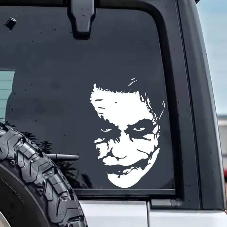 Clown Pattern Waterproof Vinyl Car Decals for Windows, Bumper, Exterior Decorative Accessories, Blocking Scratches  Die Cut Vinyl Decal