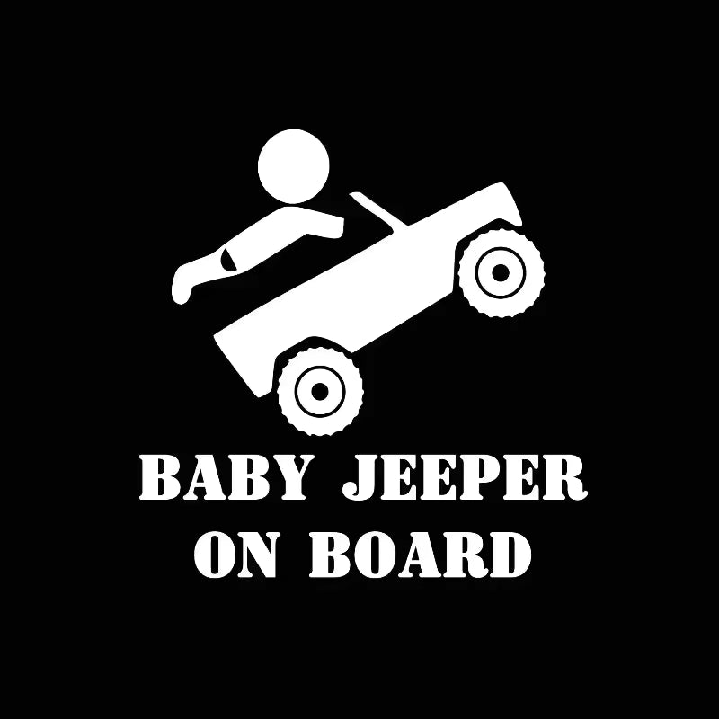 OFK Cars Stickers Baby Jeeper on Board Vinyl Car Wrap for Auto Product Decal Accessories Automovil Decor Cute Motorcycle Styling Die Cut Vinyl Decal