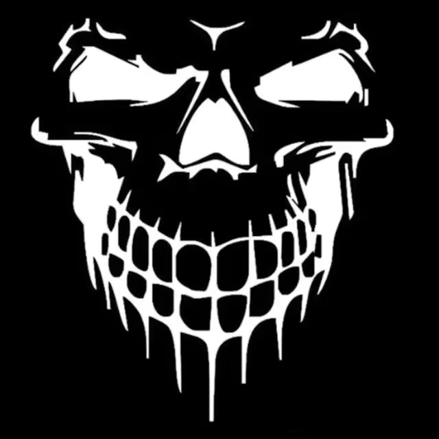Skull Head Car Stickers and Decals Reflective Vinyl Car Styling Auto Engine Hood Door Window Car Stickers  Die Cut Vinyl Decal