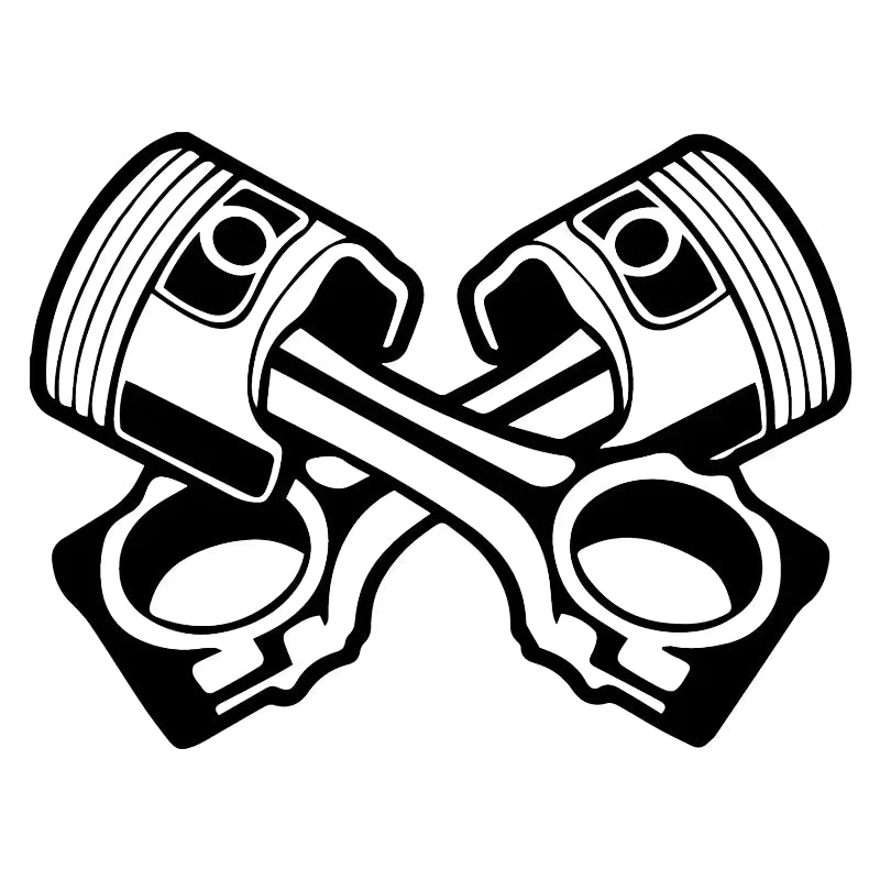 Car Sticker Engine Piston Pattern Motorcycle Stickers Accessories Vehicle Supplies Products Stylish, Sunscreen and Waterproof  Die Cut Vinyl Decal