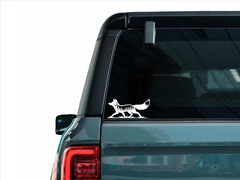 Running Fox Decal Die Cut Vinyl Decal